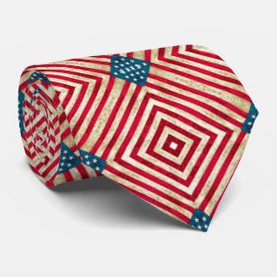 Amerikaanse vlag - rood, wit en blauw Stropdas