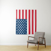 Amerikaanse Vlag Rood Wit en Blauw Wandkleed (In situ)