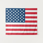 Amerikaanse Vlag Rood Wit en Blauw Wandkleed (Voorkant (horizontaal))