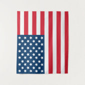 Amerikaanse Vlag Rood Wit en Blauw Wandkleed (Voorkant)