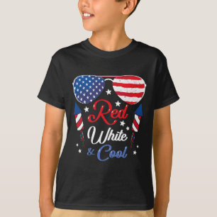 Amerikaanse vlag rood wit en koele patri t-shirt