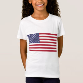 Amerikaanse vlag rood wit patriottisch meisje t-sh t-shirt