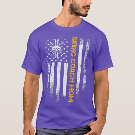 Amerikaanse vlag: Rot Skiing Coach mama T-shirt (Voorkant)