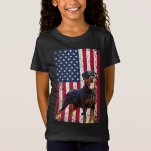 Amerikaanse vlag Rottweiler Hondenliefhebber Funny T-shirt