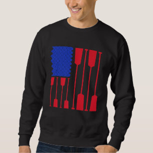 Amerikaanse vlag Rowing Kayak Exercise Gift for Me Trui
