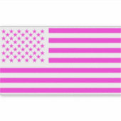 Amerikaanse vlag roze editie sticker (Voorkant)
