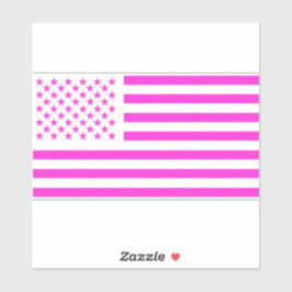 Amerikaanse vlag roze editie sticker