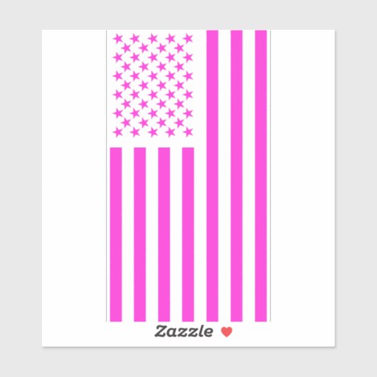 Amerikaanse vlag roze sticker (Vel)
