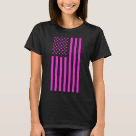 Amerikaanse Vlag Roze  T-shirt