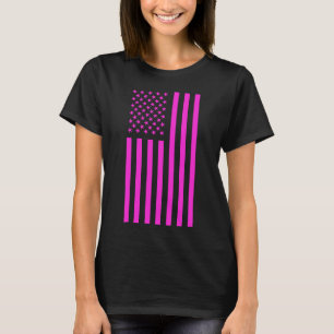 Amerikaanse Vlag Roze T-shirt