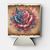  Amerikaanse vlag, Rozen en sterren Blikjeskoeler (Voorkant)