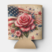  Amerikaanse vlag, Rozen en sterren Blikjeskoeler (Achterkant)