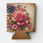  Amerikaanse vlag, Rozen en sterren Blikjeskoeler (Voorkant)