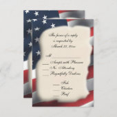 Amerikaanse vlag RSVP (Voorkant / Achterkant)