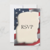 Amerikaanse vlag RSVP Kaartje (Achterkant)