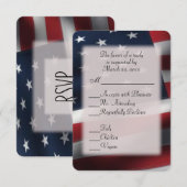 Amerikaanse vlag RSVP met Entree keuzes (Voorkant / Achterkant)