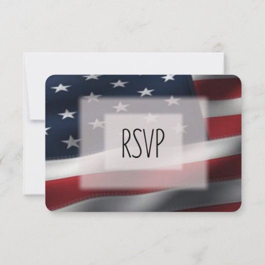 Amerikaanse vlag RSVP met Entree keuzes (Achterkant)