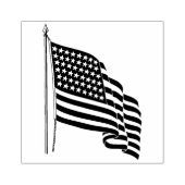 Amerikaanse vlag Rubber Stamp Rubberstempel (Afrduk)