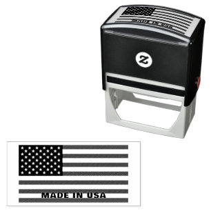 Amerikaanse Vlag Rubber Stempels Gemaakt in de VS