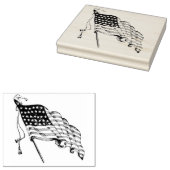  Amerikaanse vlag - Rubberkunststempel Rubberstempel (Gestempeld)