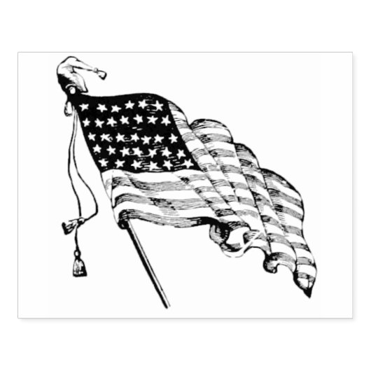  Amerikaanse vlag - Rubberkunststempel Rubberstempel (Afrduk)