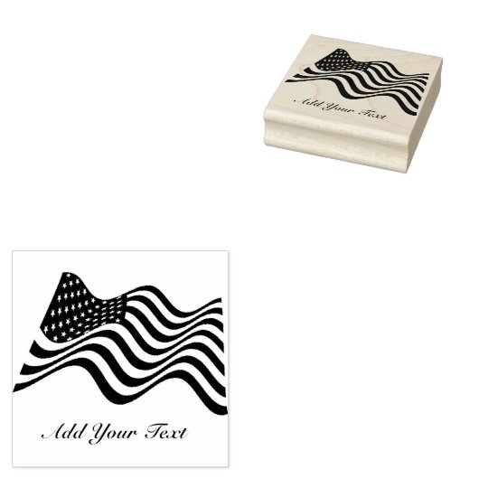 Amerikaanse vlag rubberstempel (Gestempeld)