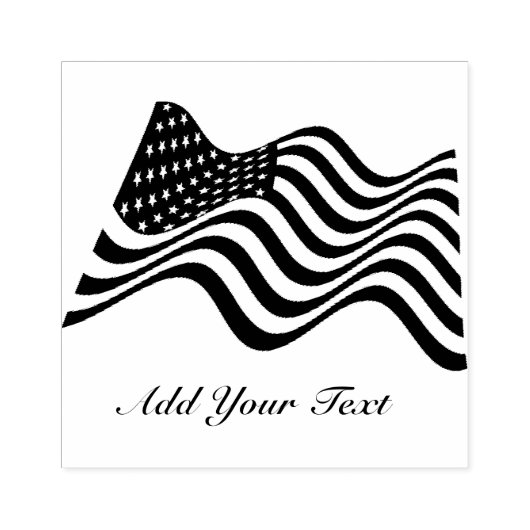 Amerikaanse vlag rubberstempel (Afrduk)