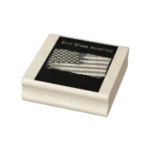 Amerikaanse vlag rubberstempel aanpasbaar
