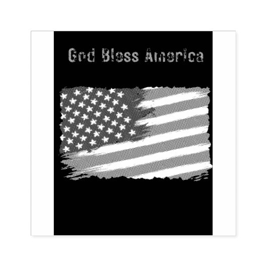 Amerikaanse vlag rubberstempel aanpasbaar (Afrduk)