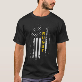 Amerikaanse vlag rugby Amerikaanse vlag rugby spel T-shirt
