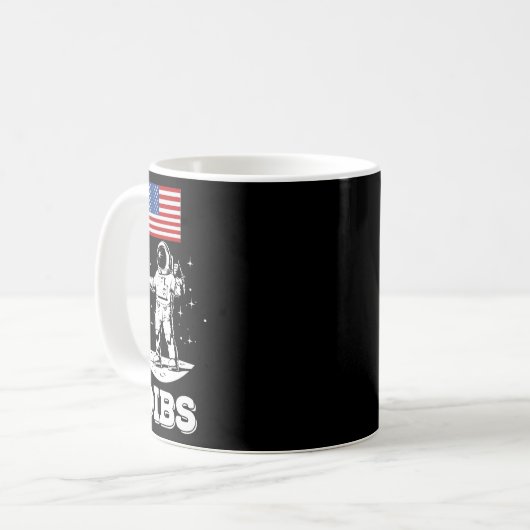 Amerikaanse Vlag Ruimtevaarder Ruimte 4 juli Ameri Koffiemok (Voorkant links)