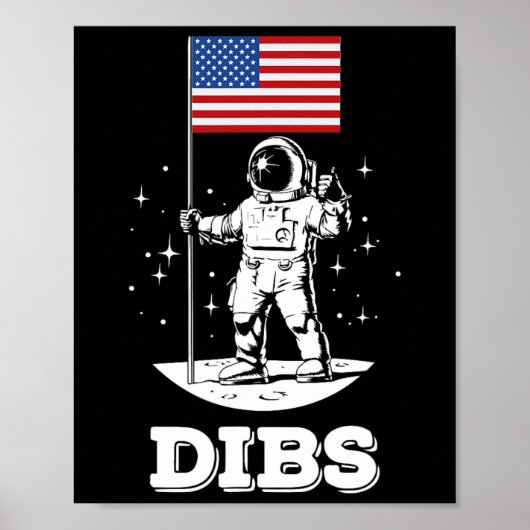 Amerikaanse Vlag Ruimtevaarder Ruimte 4 juli Ameri Poster (Voorkant)