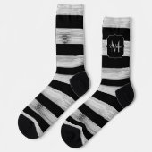 Amerikaanse vlag Rustic Wood Black White America M Sokken (Links)