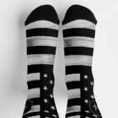Amerikaanse vlag Rustic Wood Black White America M Sokken (Top)