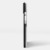 Amerikaanse vlag Rustic Wood Black White Monogram iPhone Hoesje (Linkerkant)