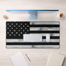 Amerikaanse vlag Rustic Wood Black White Patriotic