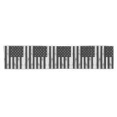 Amerikaanse vlag Rustic Wood Black White Patriotic Korte Tafelloper (Horizontaal)