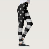Amerikaanse vlag Rustic Wood Black White Patriotic Leggings (Rechts)