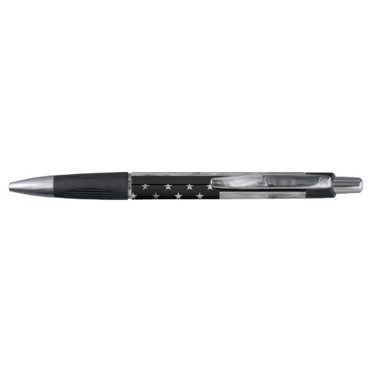 Amerikaanse vlag Rustic Wood Black White Patriotic Pen (Achterkant)