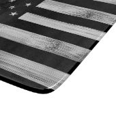 Amerikaanse vlag Rustic Wood Black White Patriotic Snijplank (Hoek)