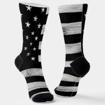 Amerikaanse vlag Rustic Wood Black White Patriotic