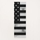 Amerikaanse vlag Rustic Wood Black White Patriotic Yogamat (Voorkant)