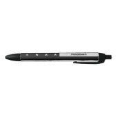 Amerikaanse vlag Rustic Wood Black White Patriotic Zwarte Inkt Pen (Bodem)