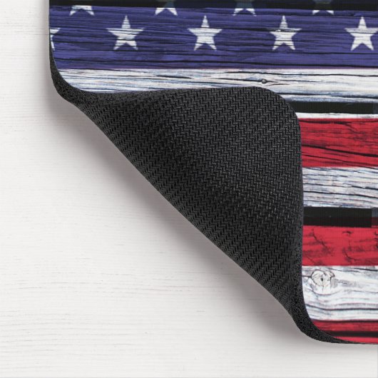 Amerikaanse vlag Rustic Wood Muismat (Hoek)