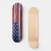Amerikaanse vlag Rustic Wood Persoonlijk Skateboard (Voorkant)