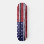 Amerikaanse vlag Rustic Wood Persoonlijk Skateboard (Voorkant)