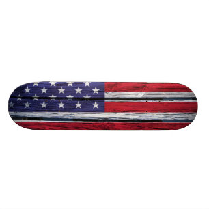 Amerikaanse vlag Rustic Wood Persoonlijk Skateboard