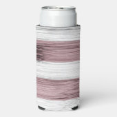 Amerikaanse vlag Rustiek Rood Wit Blauw Hout Monog Seltzer Blikjeskoeler (Seltzer Achterkant)