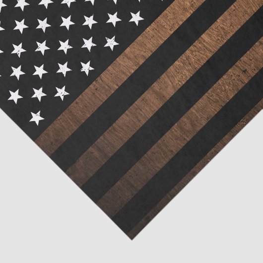 Amerikaanse Vlag Rustiek USA Patriottisch Tissuepapier (Detail)