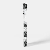 Amerikaanse vlag rustiek zwart wit zilver sparkles iPhone hoesje (Linkerkant)